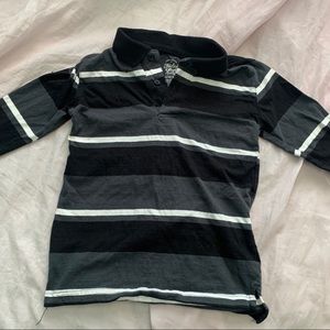faded glory black striped long sleeve